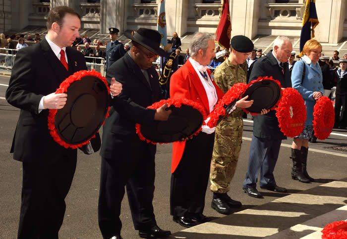 English toastmasters at The Wreath Laying Ceremony at The Cenotaph, London