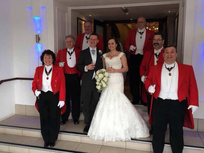 Wedding toastmasters from The English Toastmasters Association at The Sandbanks Hotel for a member toastmaster on his wedding day