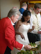Essex Wedding Toastmaster assists bride with her wedding breakfast in the Rosewood Room at Stock Brook Golf and Country Club, Billericay, Essex