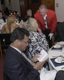 The Ambassador of Nepal with Councillor Tina Knight and Toastmaster Jude Garland